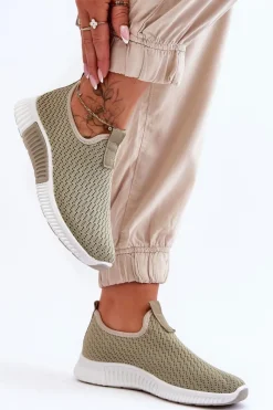 Hot Boto Klasyczne Wsuwane Buty Sportowe Zielone Frankie