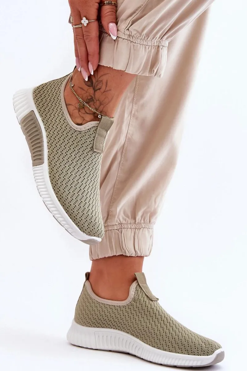 Hot Boto Klasyczne Wsuwane Buty Sportowe Zielone Frankie