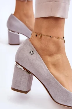 Czółenka Zamszowe|Czółenka Na Słupku><noscript><img width=