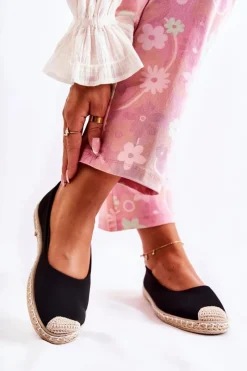 Best Boto Klasyczne Zamszowe Damskie Espadryle Czarne Calabria