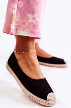 Best Boto Klasyczne Zamszowe Damskie Espadryle Czarne Calabria