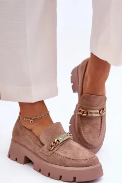 Mokasyny Na Platformie|Mokasyny Damskie Zamszowe>Boto Klasyczne Zamszowe Mokasyny Na Masywnej Platformie Brązowe Catch Me!