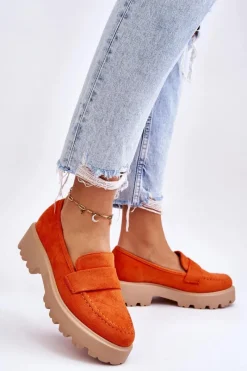 Best Buty damskie Vinceza Klasyczne Zamszowe Półbuty Mokasyny Pomarańczowe Corrin