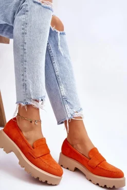 Best Buty damskie Vinceza Klasyczne Zamszowe Półbuty Mokasyny Pomarańczowe Corrin