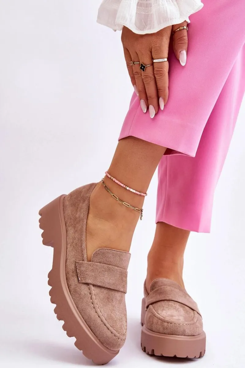 Online Buty damskie Vinceza Klasyczne Zamszowe Półbuty Mokasyny Beżowe Corrin