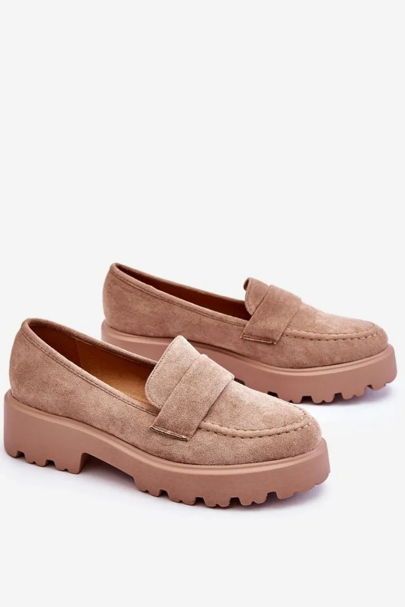 Online Buty damskie Vinceza Klasyczne Zamszowe Półbuty Mokasyny Beżowe Corrin