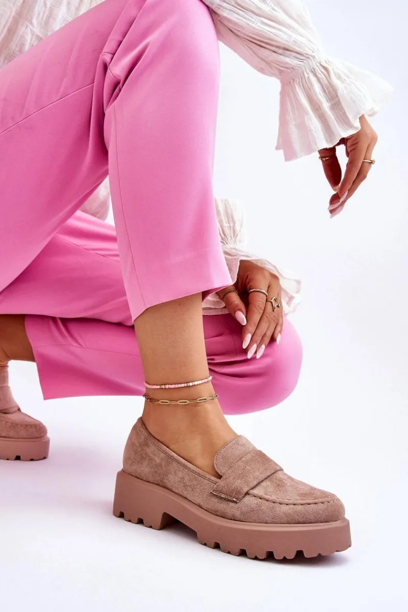 Online Buty damskie Vinceza Klasyczne Zamszowe Półbuty Mokasyny Beżowe Corrin