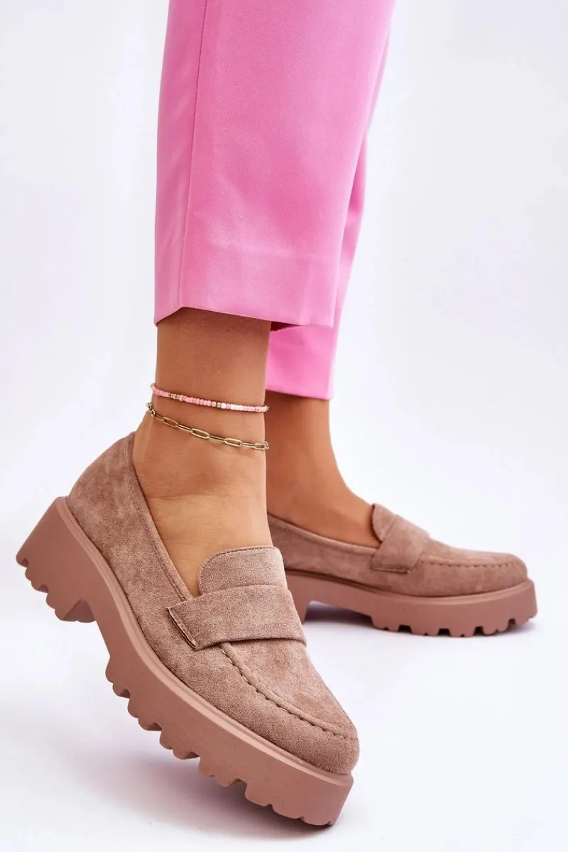 Online Buty damskie Vinceza Klasyczne Zamszowe Półbuty Mokasyny Beżowe Corrin