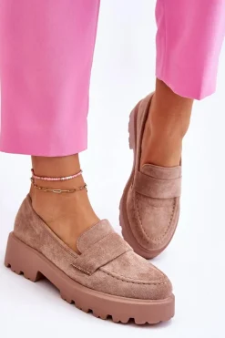 Online Buty damskie Vinceza Klasyczne Zamszowe Półbuty Mokasyny Beżowe Corrin