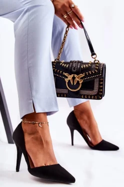 Discount Boto Klasyczne Zamszowe Szpilki Czarne Sofya