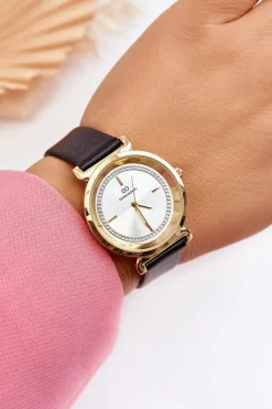 Zegarki>Giorgio&Dario Klasyczny Damski Zegarek Skórzany Czarny