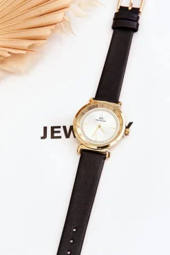 Zegarki>Giorgio&Dario Klasyczny Damski Zegarek Skórzany Czarny