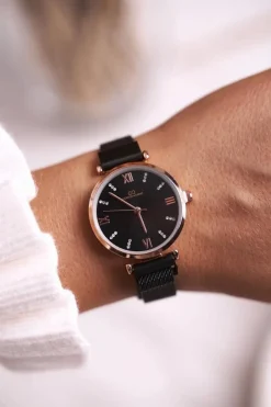 Hot Boto Klasyczny Damski Zegarek Giorgio&Dario Czarno Złoty Daniela