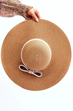 Okrycia Głowy>Boto Klasyczny Kapelusz Z Ozdobną Kokardą Beżowy