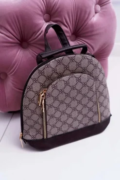 Plecaki|Torebki Monnari>Monnari Klasyczny Plecak Damski Kawowy Elegancki