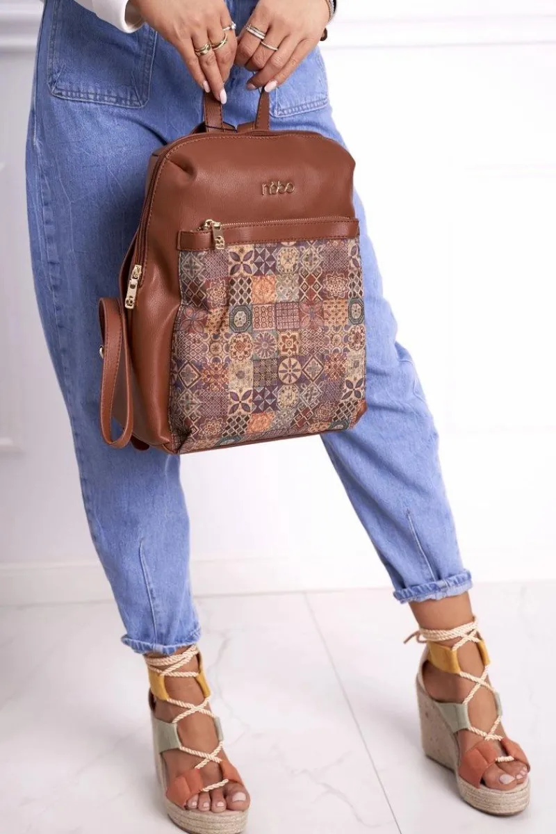 Outlet Nobo Klasyczny Plecak Brązowy NBAG-I2850-C017