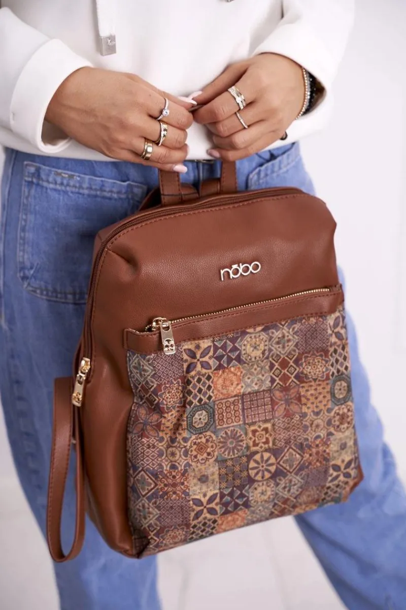 Outlet Nobo Klasyczny Plecak Brązowy NBAG-I2850-C017