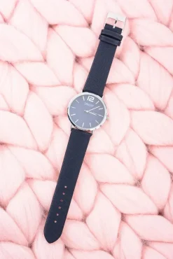 Zegarki>Ernest Klasyczny Skórzany Granatowy Damski Zegarek