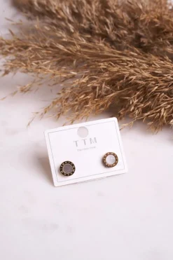 New Kolczyki Kółeczka Perłowe Złote Timeless Kolczyki