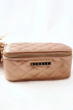 Kosmetyczki Damskie>Monnari Kosmetyczka Pikowana CSM0030-024 Złota