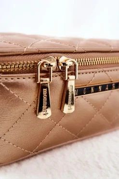 Kosmetyczki Damskie>Monnari Kosmetyczka Pikowana CSM0030-024 Złota