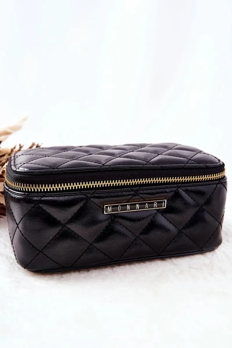Hot Monnari Kosmetyczka Pikowana CSM0030-020 Czarna