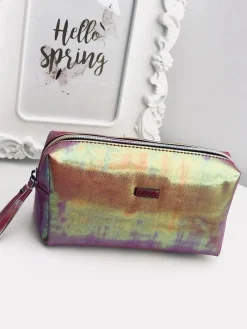 Torebki Nobo|Kosmetyczki Damskie>Nobo Kosmetyczka Saszetka Różowa Benzyna