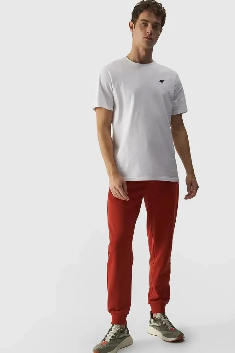 Clearance 4F Koszulka Męska Gładka Z Logo WMM00TTSHM1843-10S Biała