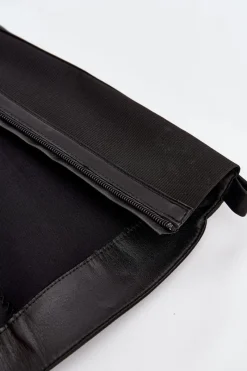 Discount Kozaki Damskie Do Kolana Na Słupku Eko Skórzane Czarne Thalina Damskie Kozaki Ocieplane|Kozaki Na Słupku