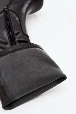 Sale Boto Kozaki Damskie Na Koturnie Czarne Terisse