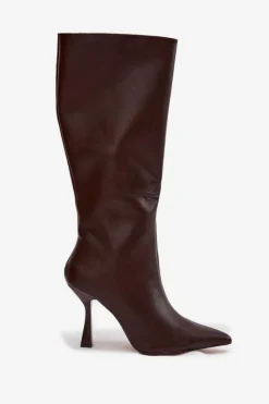 Kozaki Ocieplane|Kozaki Na Szpilce></noscript>Boto Kozaki Damskie Na Szpilce Przed Kolano Czekoladowe Vionette