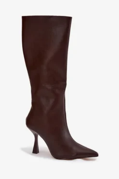 Kozaki Ocieplane|Kozaki Na Szpilce></noscript>Boto Kozaki Damskie Na Szpilce Przed Kolano Czekoladowe Vionette