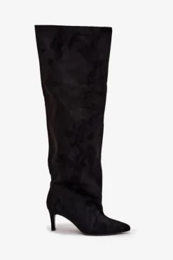 Kozaki Ocieplane|Muszkieterki></noscript>Boto Kozaki Damskie Na Szpilce Wsuwane Czarne Mavilla