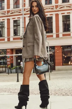 Kozaki Ocieplane|Muszkieterki></noscript>Boto Kozaki Damskie Na Szpilce Wsuwane Czarne Mavilla