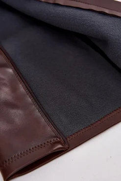 Hot Kozaki Damskie Z Eko Skóry Czekoladowe Oceana Damskie Kozaki Ocieplane|Kozaki Płaskie