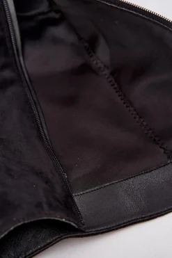 Outlet Boto Kozaki Damskie Z Marszczoną Cholewką I Klamrą Czarne Ophelis