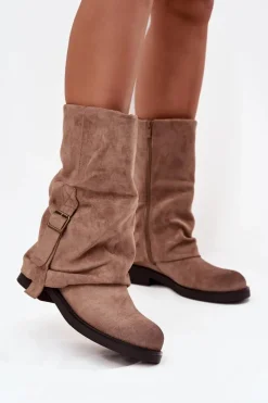 Kozaki Z Wywiniętą Cholewką|Kozaki Płaskie><noscript><img width=