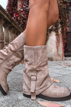 Kozaki Z Wywiniętą Cholewką|Kozaki Płaskie><noscript><img width=