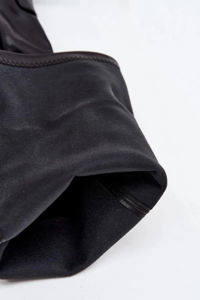 Muszkieterki|Kozaki Na Słupku>Boto Kozaki Damskie Za Kolano Na Słupku Eko Skórzane Czarne Tahlina Czarny