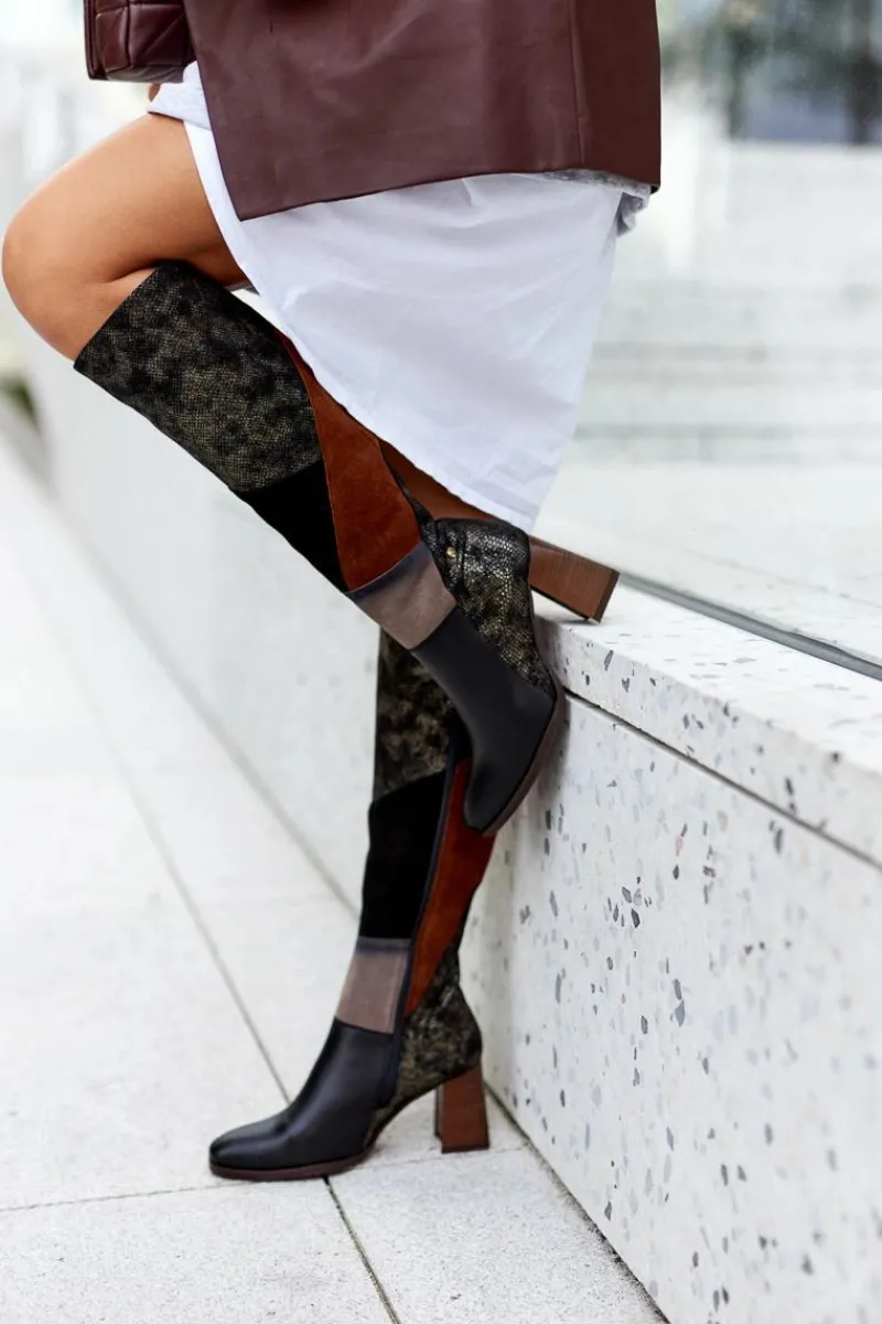 Kozaki Wiosenne|Kozaki Przed Kolano>Maciejka Kozaki Na Suwak Brązowe 05240-02