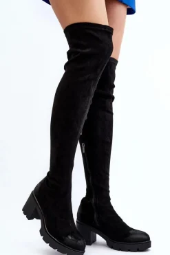 Clearance Boto Kozaki Za Kolano Na Słupku La.Fi 270067B-SU Czarne