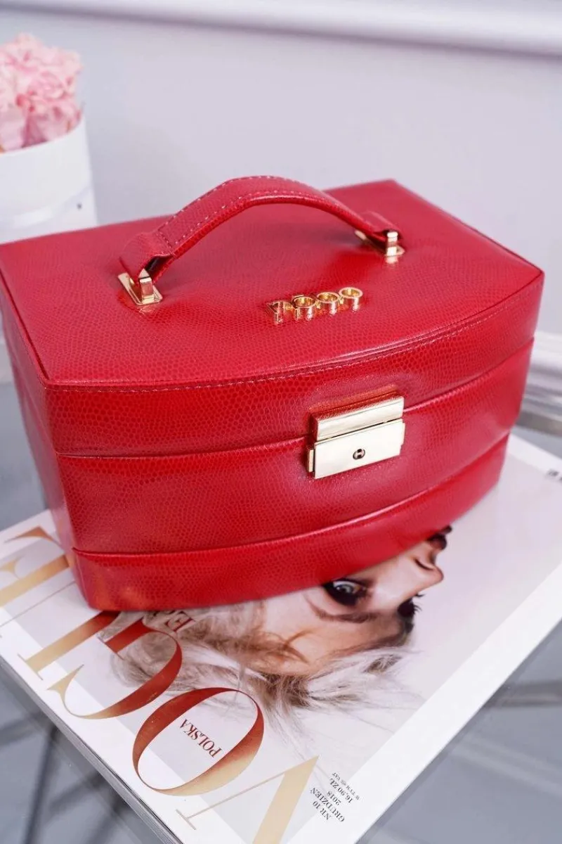 Outlet Nobo Kuferek Szkatułka Na Biżuterię Czerwony NBOX-I00-C005