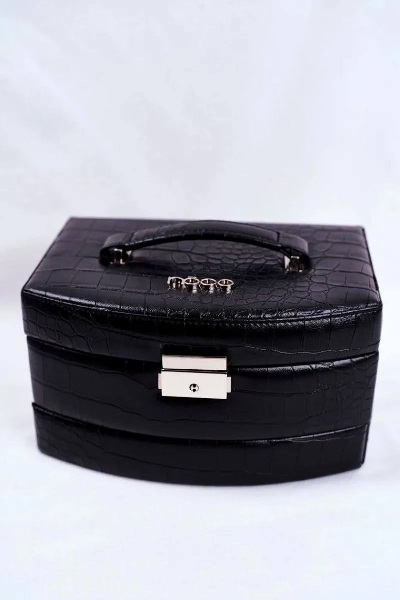 Clearance Kuferek Szkatułka Na Biżuterię Czarny NBOX-I01-C020 Torebki Nobo|Torebki Kuferki