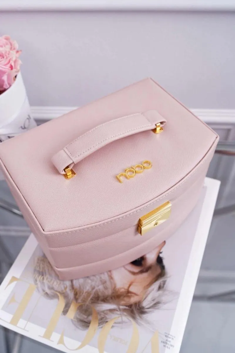 Outlet Kuferek Szkatułka Na Biżuterię Różowy NBOX-I01-C004 Torebki Nobo|Torebki Kuferki