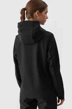 Kurtki Damskie|Odzież 4F></noscript>4F Kurtka Damska Softshell Membrana 5000 WAW24TSOFF285-20S Czarna Czarny