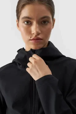 Kurtki Damskie|Odzież 4F></noscript>4F Kurtka Damska Softshell Membrana 5000 WAW24TSOFF285-20S Czarna Czarny