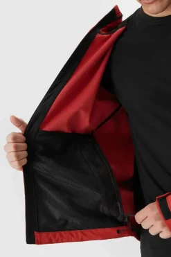 Kurtka Męska Softshell Z Kapturem WAW24TSOFM283-61S Czerwona Męskie Kurtki Męskie|Odzież 4F