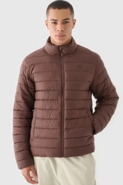 Outlet 4F Kurtka Puchowa Męska Z Syntetycznym Wypełnieniem WAW24TDJAM483-80S Brązowa