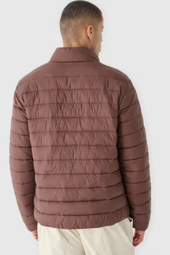 Outlet 4F Kurtka Puchowa Męska Z Syntetycznym Wypełnieniem WAW24TDJAM483-80S Brązowa