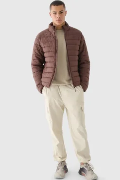 Outlet 4F Kurtka Puchowa Męska Z Syntetycznym Wypełnieniem WAW24TDJAM483-80S Brązowa